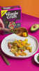 Video of Rainbow Rotini noodles being prepared and served on a white dish